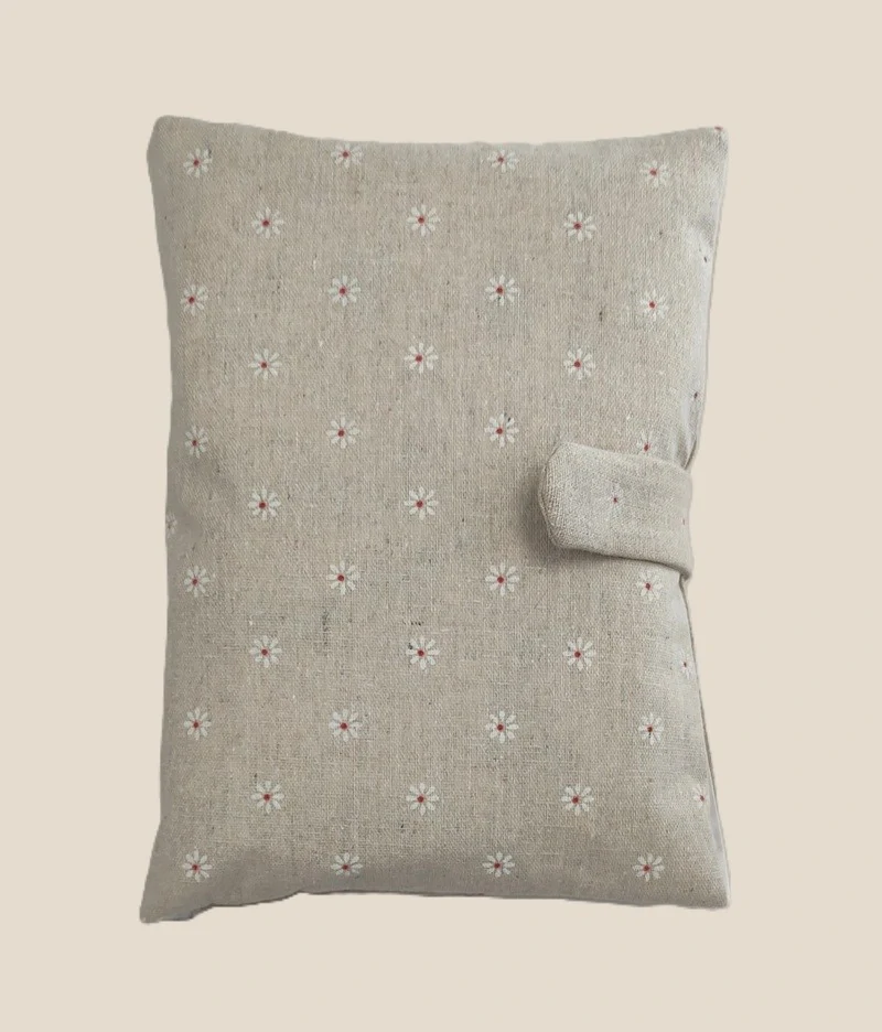 Plenkovník "Imitace lnu - růžové kvítí" a bílá